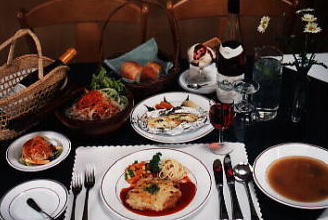 European-food full-course dinner